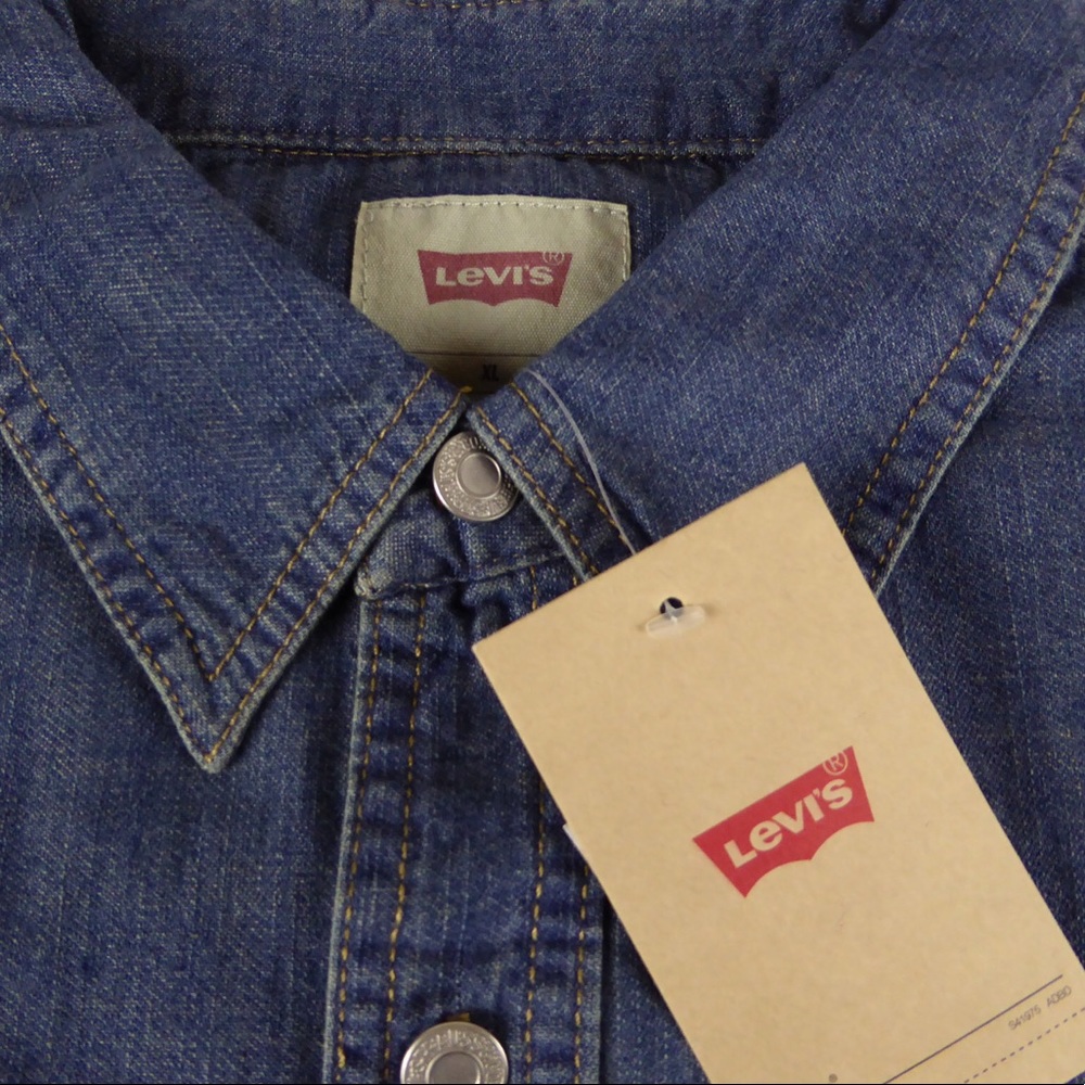 Levi Strauss Cotton Denim Stonewashed Shirt NWT - Picture 2 of 8